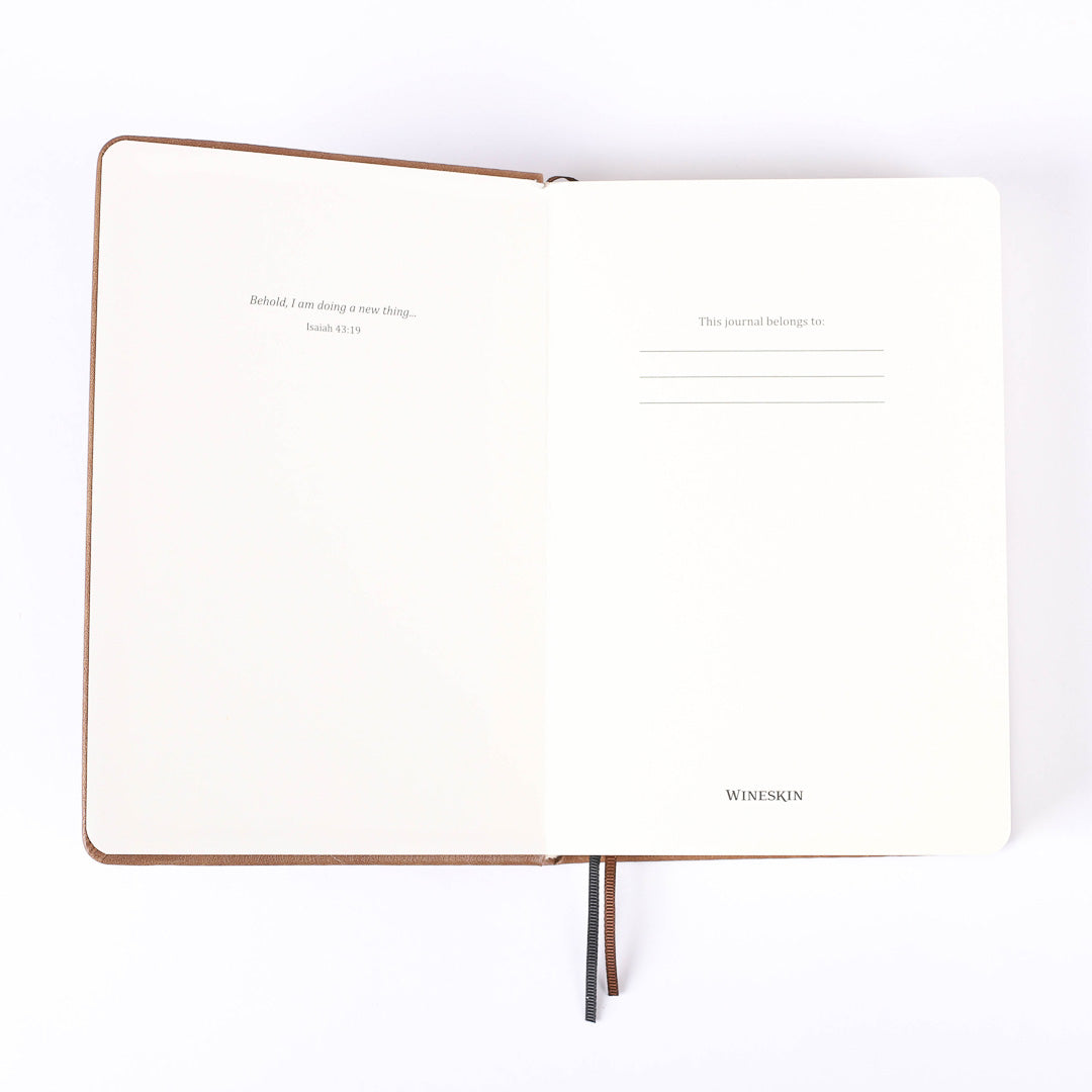 JOURNAL WINESKIN HARD COVER 420PG - TAN