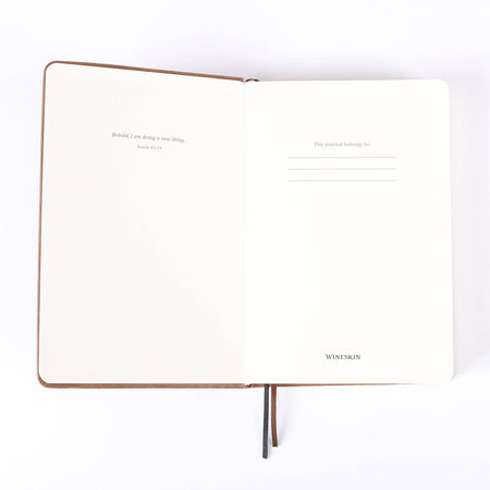 JOURNAL WINESKIN HARD COVER 420PG - TAN