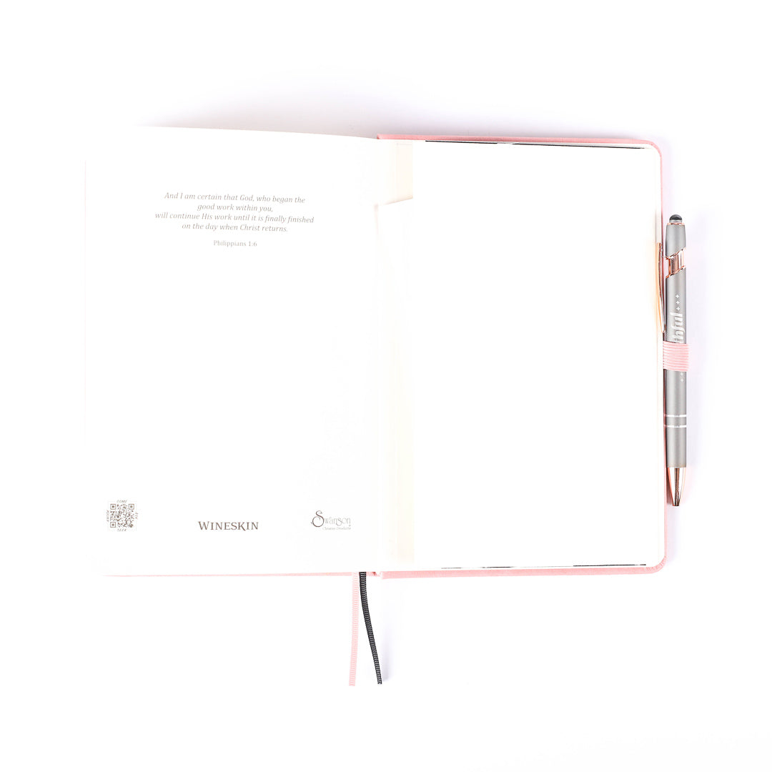 JOURNAL WINESKIN HARD COVER 420PG - ROSE