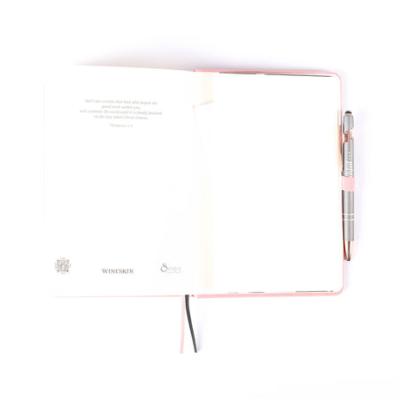 JOURNAL WINESKIN HARD COVER 420PG - ROSE