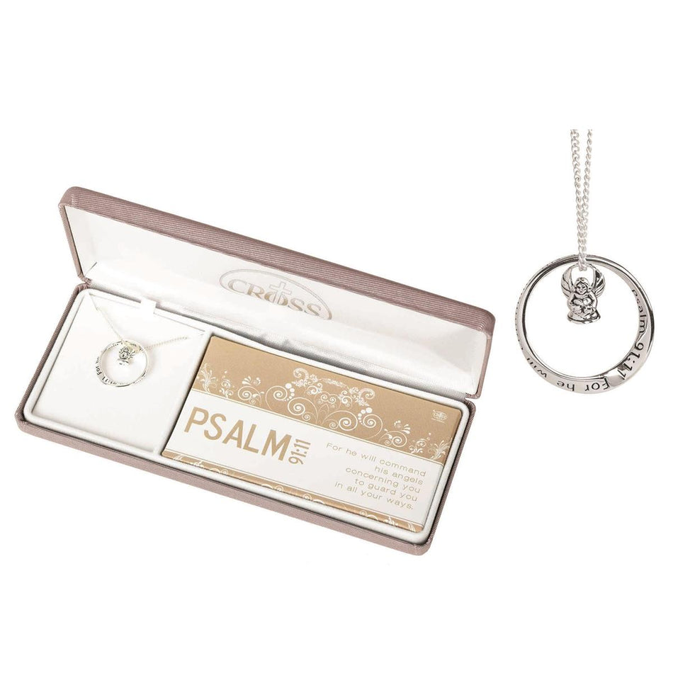 Necklace psalm 91:11 Inspiring/angel 18"CH by Dicksons