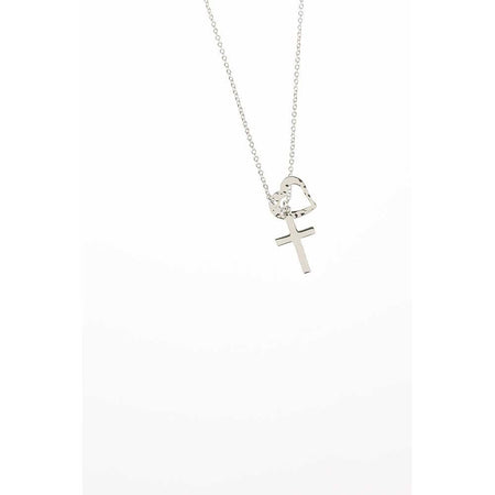 Heart With Cross Lariat Necklace by Dicksons