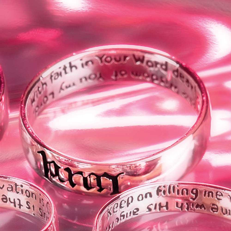 Ring Sterling Silver Lord/pray Card by Dicksons