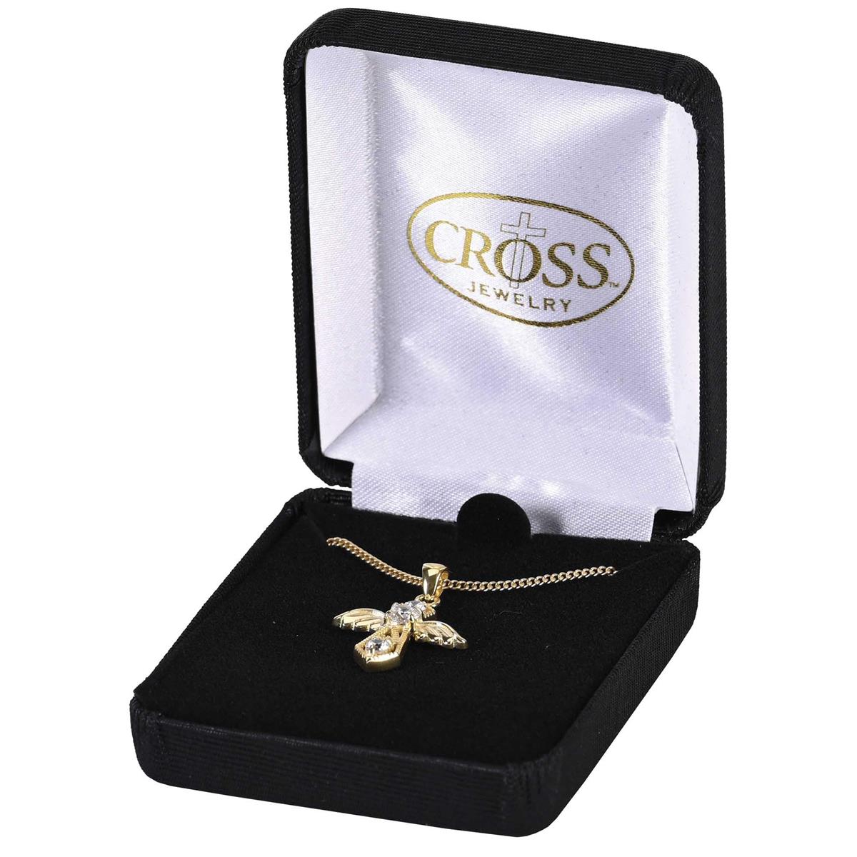 Necklace Angel Cross With CZs on 18L by Dicksons, product view 2