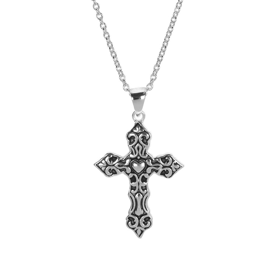 Blessed Mother Cross/heart 18" Chain by Dicksons, product view 2
