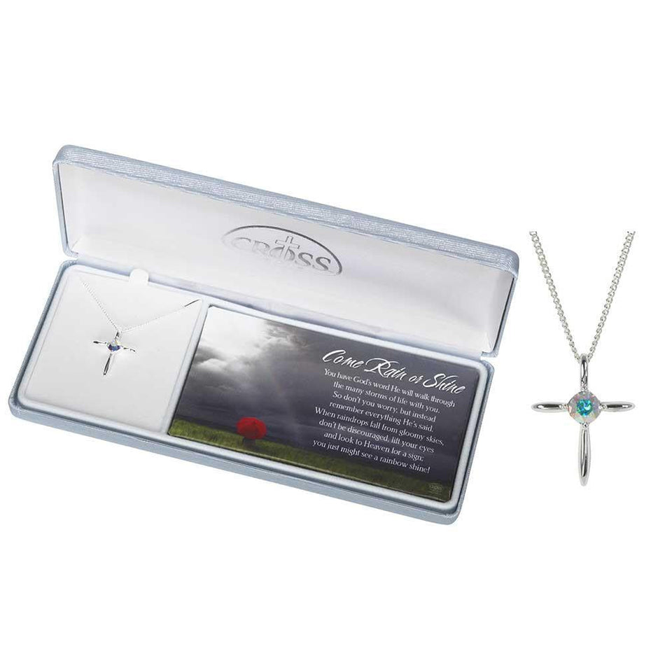 Come Rain Or Shine Cross Necklace by Dicksons