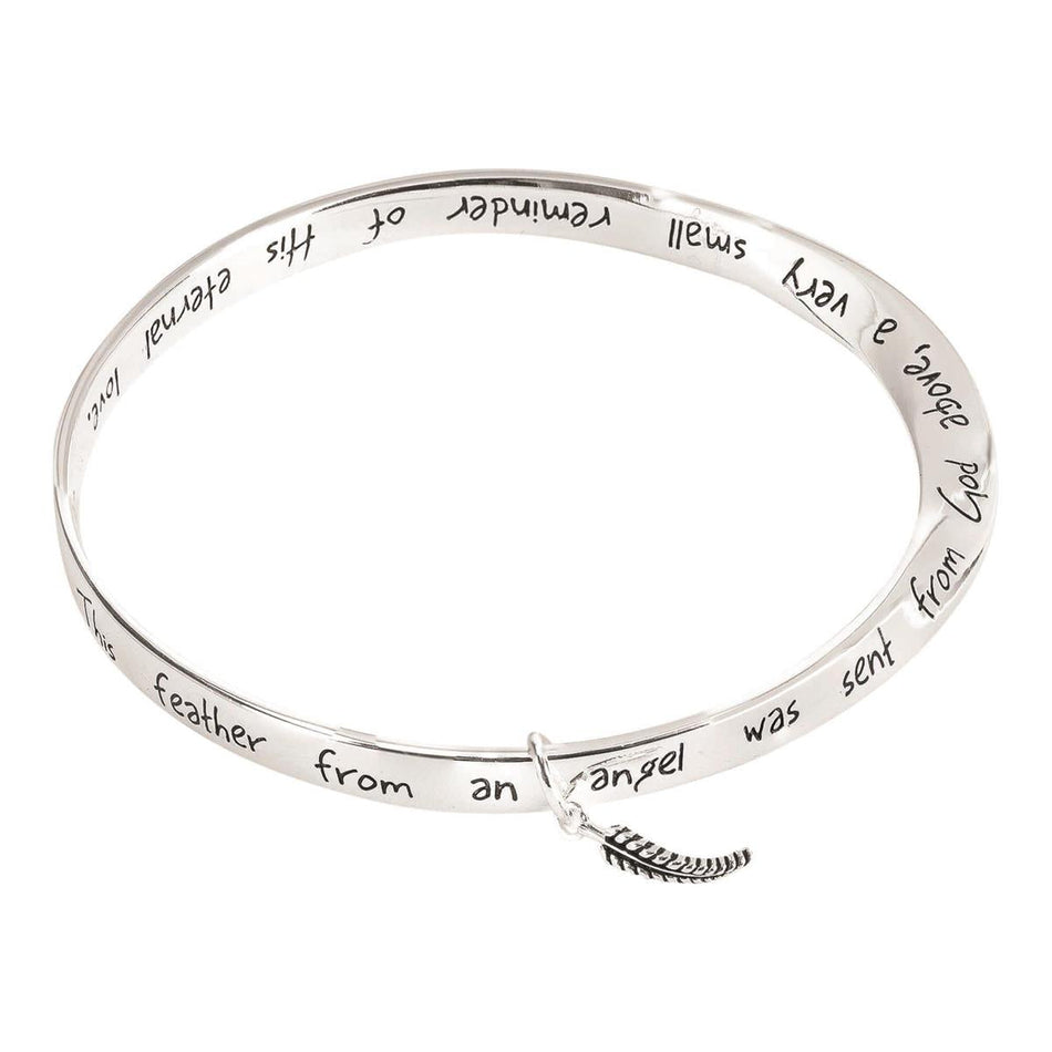 Bracelet angel/feather Mobius Silver Plated by Dicksons