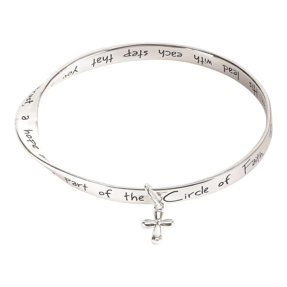 Bracelet circle/faith Mobius/Cross Silver Plated by Dicksons