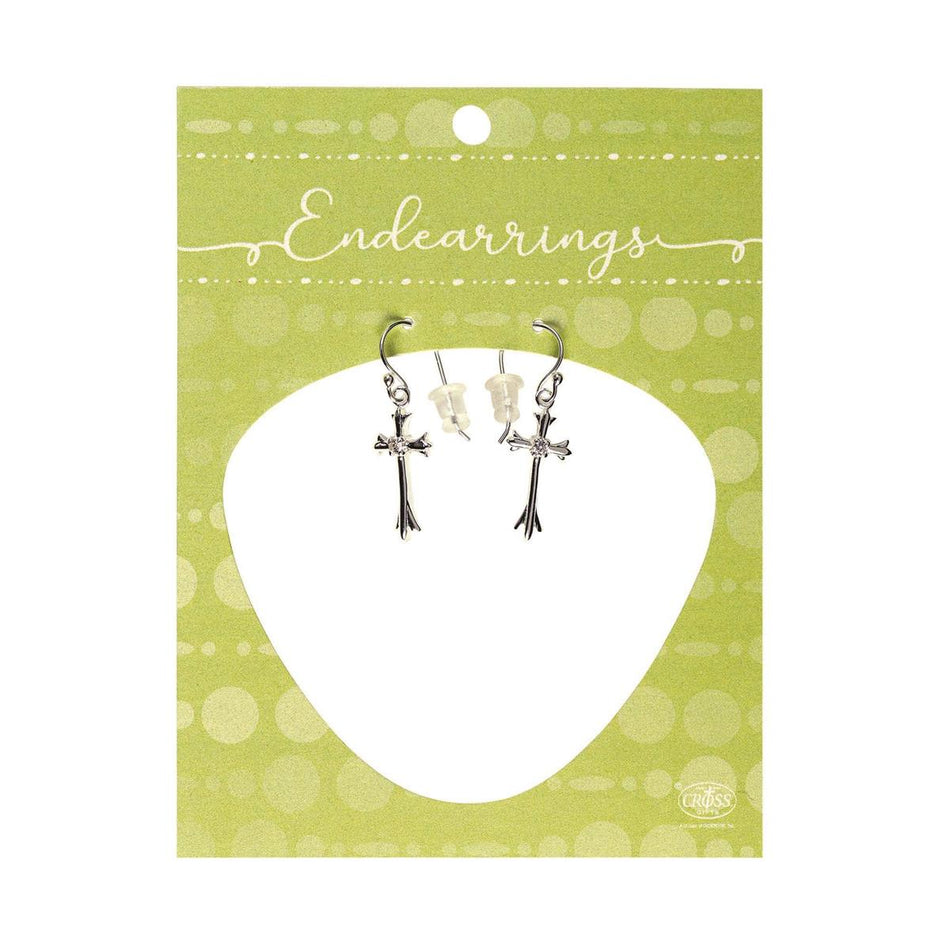 Earring With 11/16" Flared Bud Cross by Dicksons