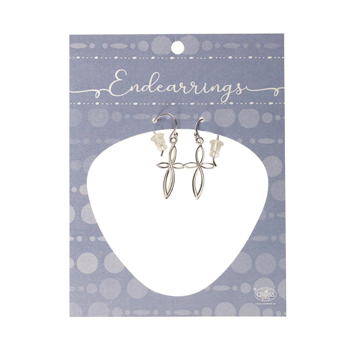 Earring With 13/16" Mobius Petal Cross by Dicksons