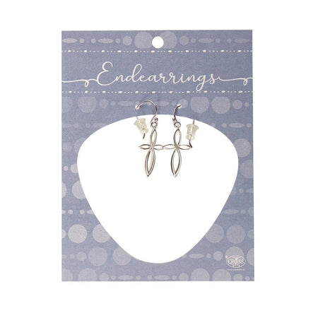 Earring With 13/16" Mobius Petal Cross by Dicksons
