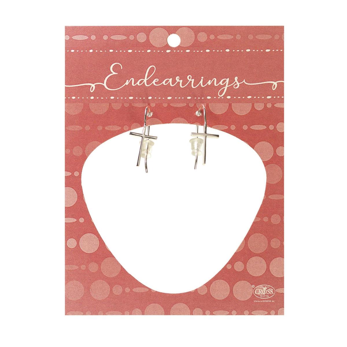 Earring With 9/16" Thin Box Cross by Dicksons