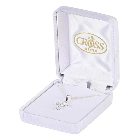 Open Rounded Cross Silver Tone, 18 Inch, Plated Metal, Women's Everyday Necklace by Dicksons, product view 2
