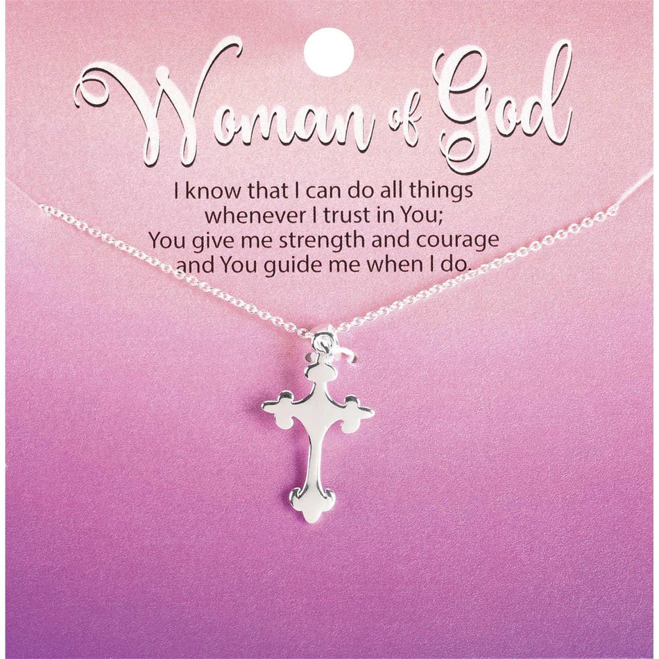 Necklace Fleuree Cross/Crystal 18L by Dicksons