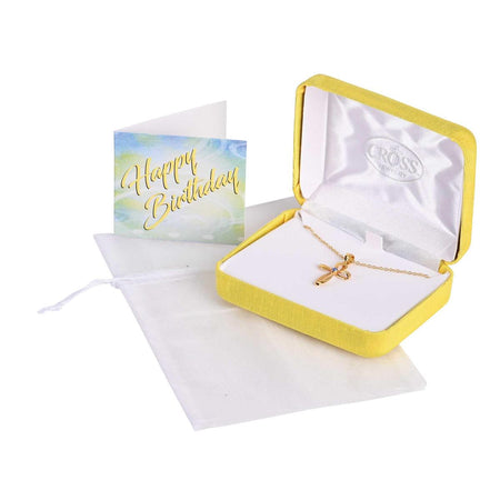 Necklace September Gold Cross Sapphire by Dicksons