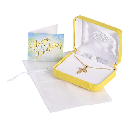 Necklace November Gold Cross Citrine by Dicksons