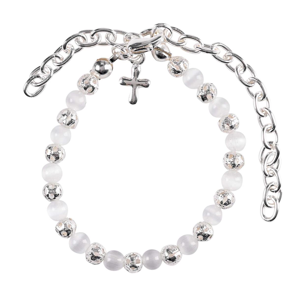 Bracelet Baptism To Bride Cat Eye Beads by Dicksons, product view 2