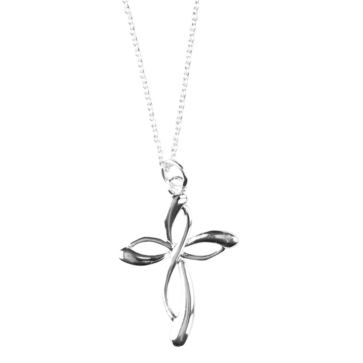 Necklace God Bless America Ribbon Cross by Dicksons, product view 2