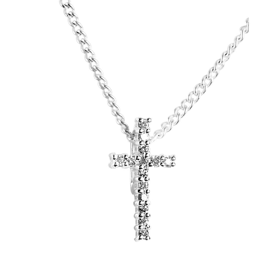 Necklace Small Cross With Hidden Bale16L by Dicksons