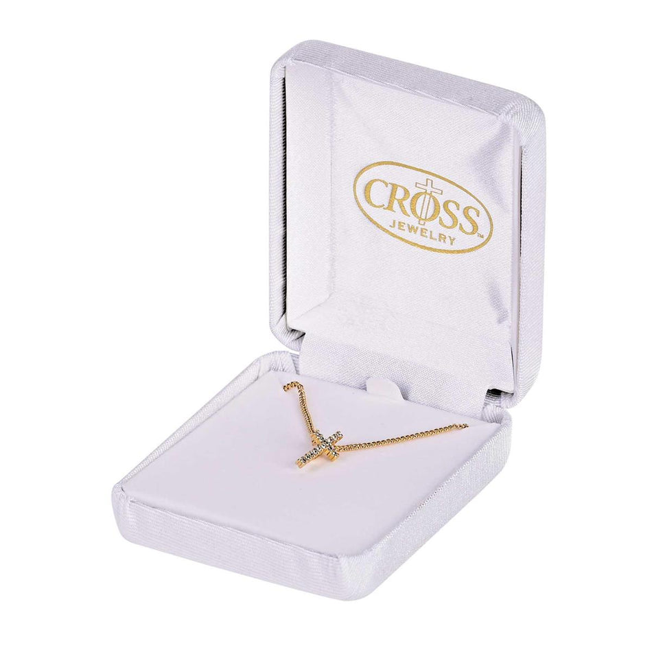 Necklace Cross Hidden Bale Gold 16L by Dicksons, product view 2