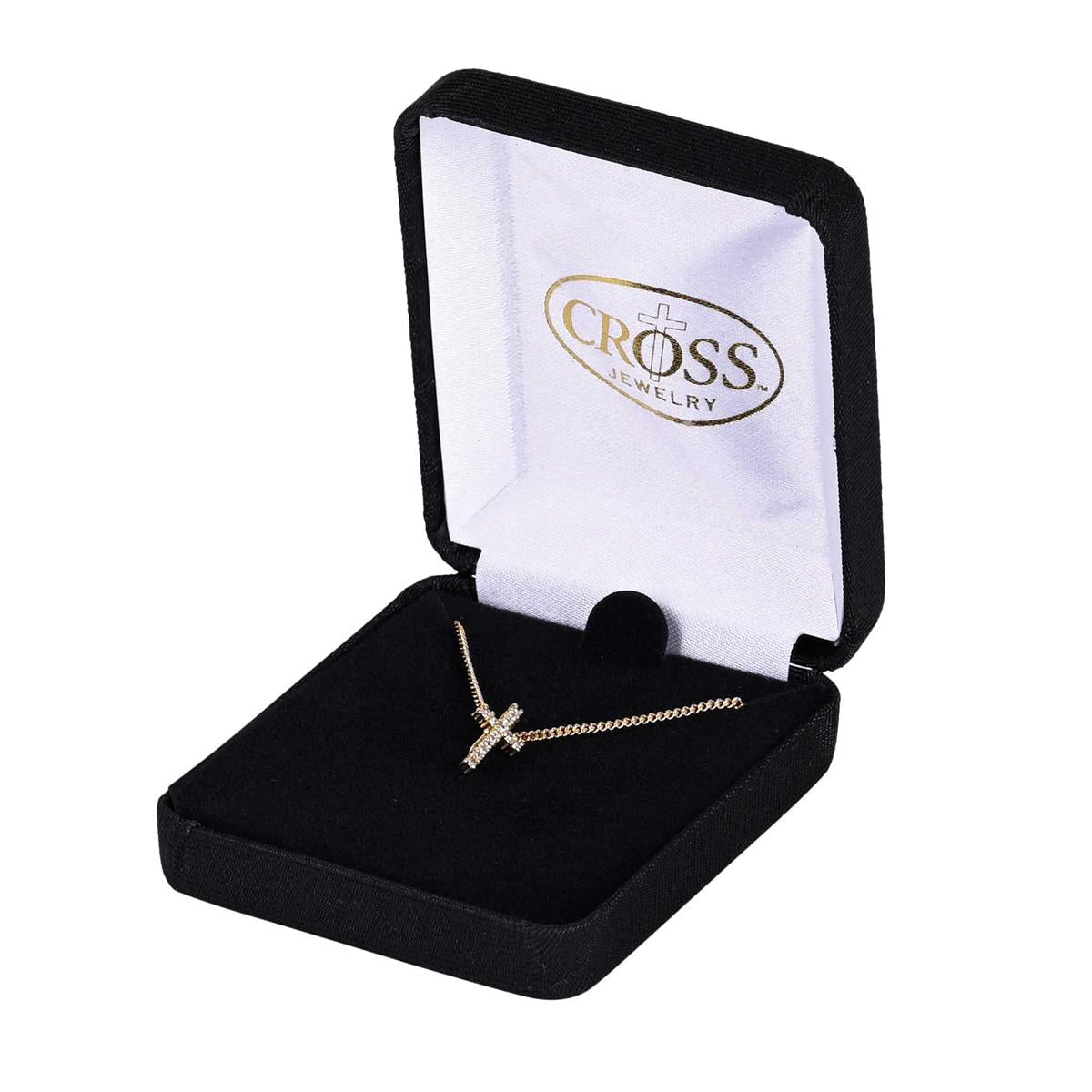 Necklace Small Gold Plated Cross 18L by Dicksons, product view 2