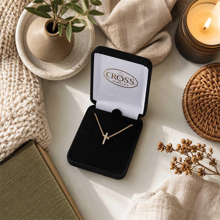 Necklace Small Gold Plated Cross 18L by Dicksons, product view 6