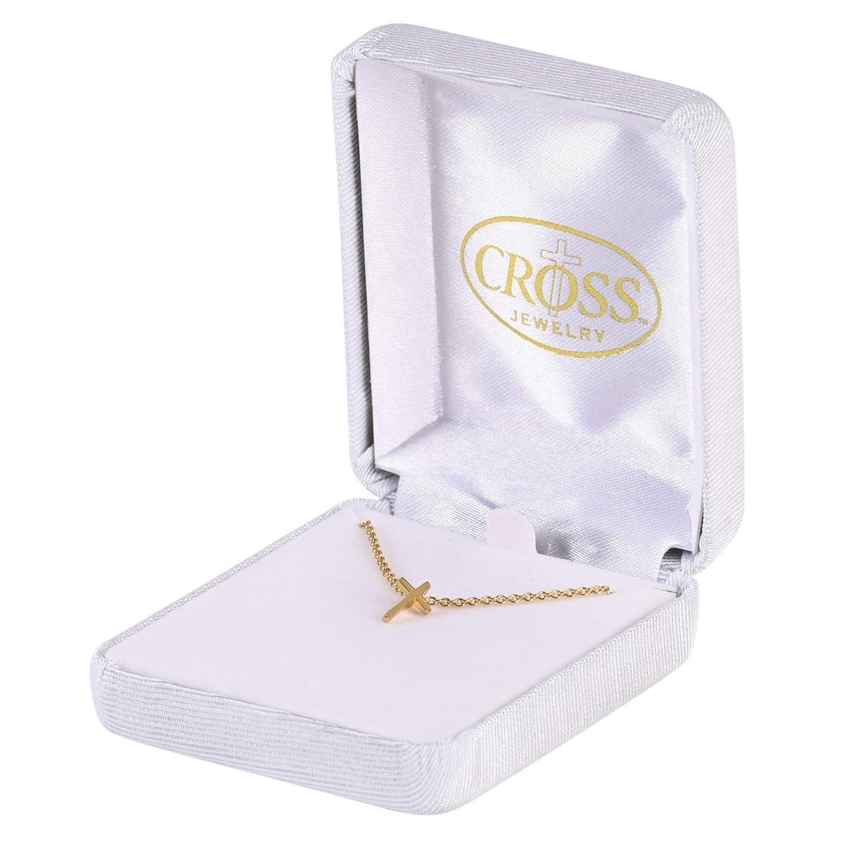 Necklace 5/16 Box Cross 16Long Gold by Dicksons