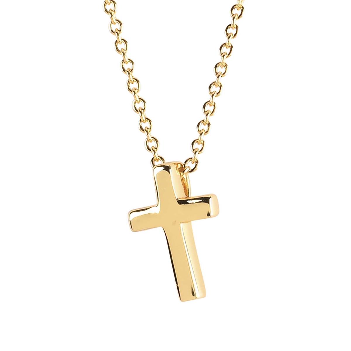 Necklace 5/16 Box Cross 16Long Gold by Dicksons, product view 2
