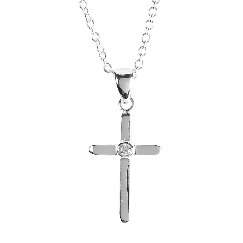 Necklace Thin Box Cross Spanish 18L by Dicksons, product view 2