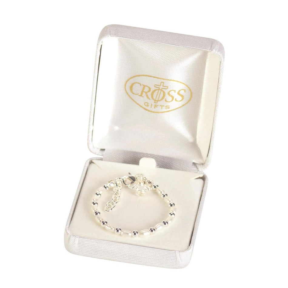 Bracelet White Pearls with Angel by Dicksons