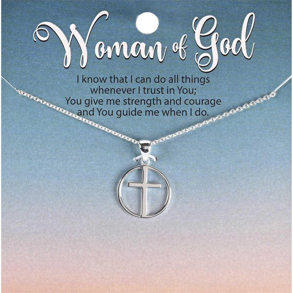 Necklace Open Circle With Cross by Dicksons
