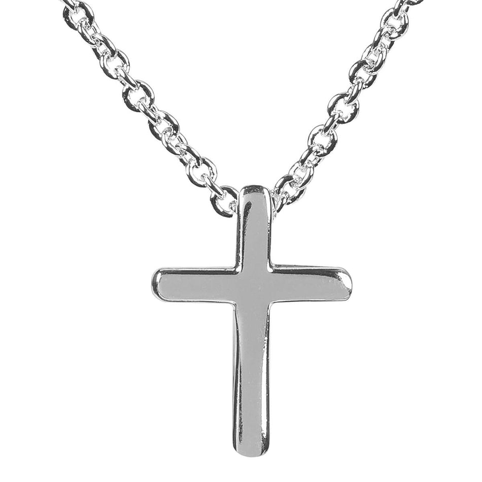 My First Communion Cross Necklace Gift Set Dainty 5/16 Silver-Tone Pendant by Dicksons, product view 2