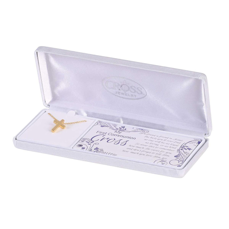 Necklace 1st Communion 3/4 Cross Gold by Dicksons