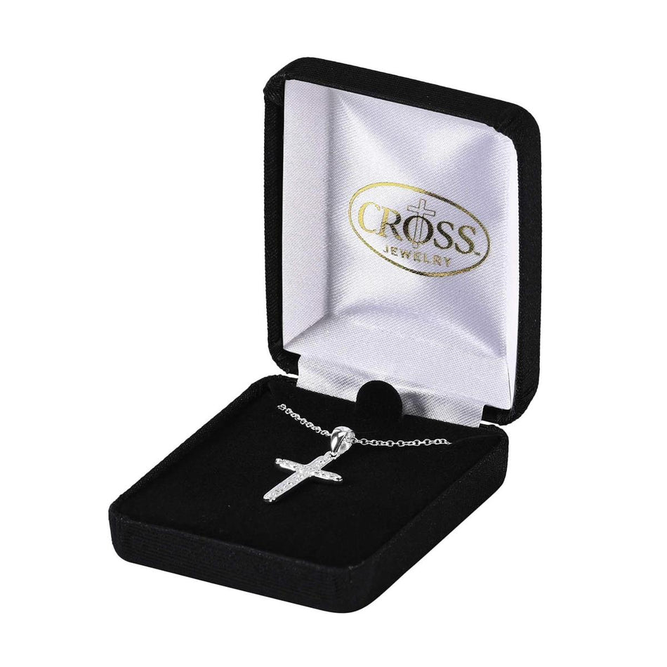 18 inch Elegant Scrollwork Cross Necklace for Women Intricate Silver Plated by Dicksons, product view 2
