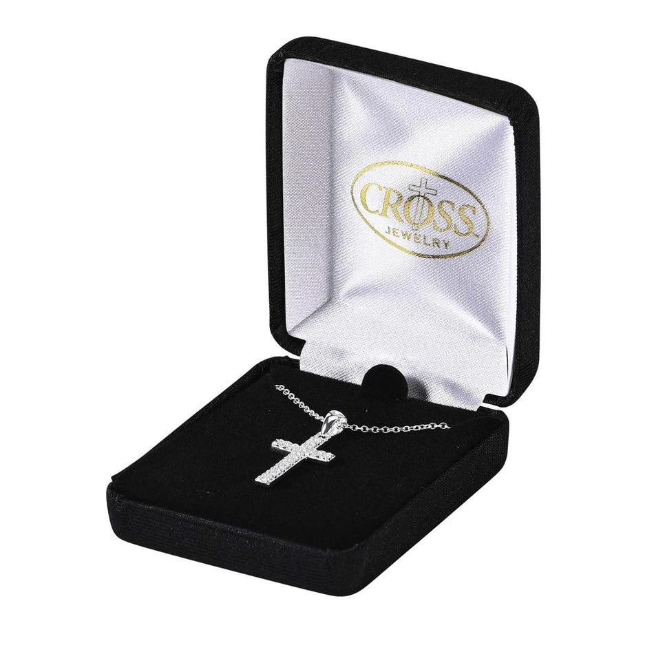 Necklace Scroll Box Cross Silver 18L by Dicksons, product view 2