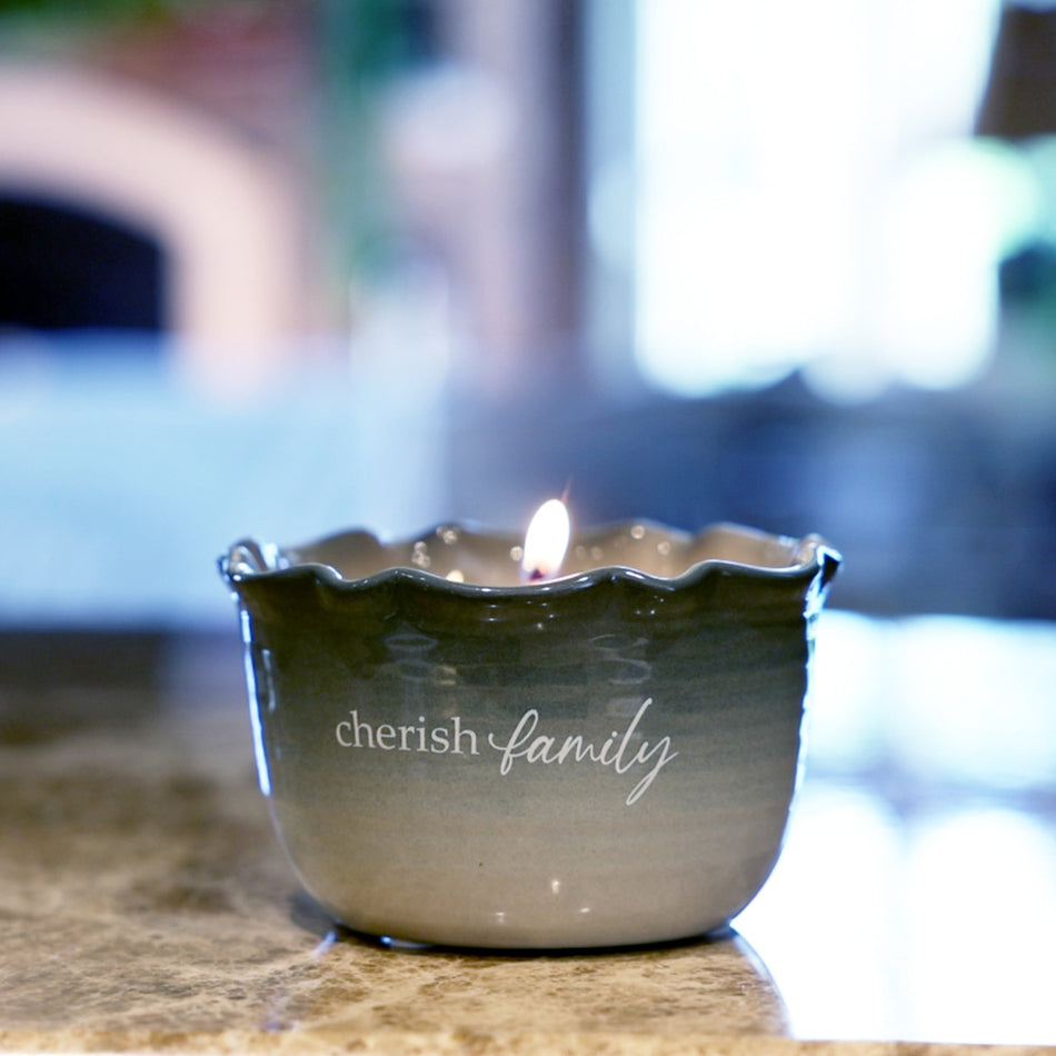 Cherish Family 11 oz - 100% Soy Wax Reveal Candle Scent: Tranquility by Anchor Christian Distributors, product view 2