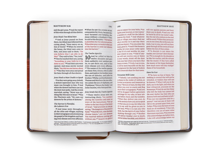 ESV Giant Print Personal Size Bible, Red Letter – Leather, TruTone®, Forest/Tan, Trail Design by Crossway, product view 2