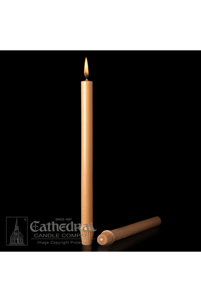 7/8" Diameter 51% Beeswax Unbleached Altar Candle by Anchor Christian Distributors