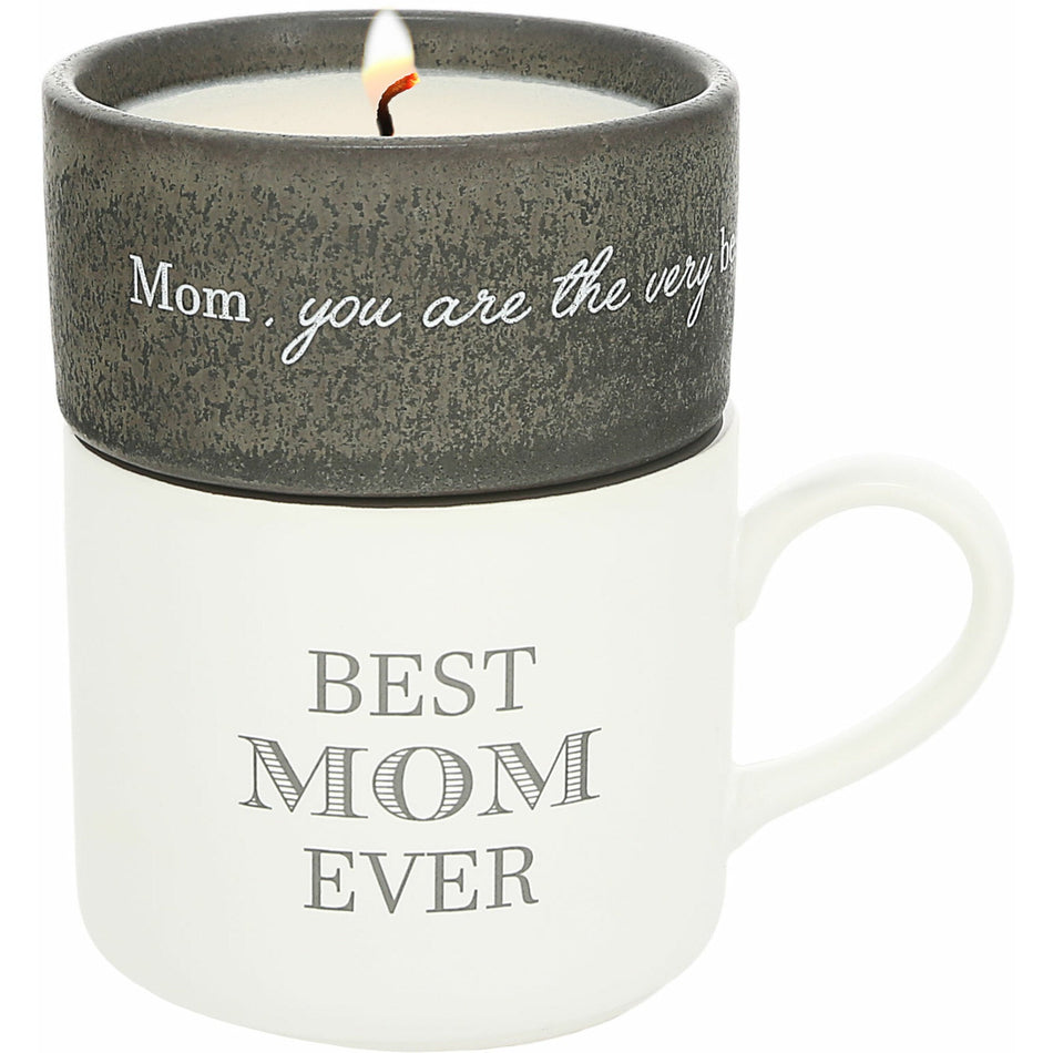 Mom Stacking Mug and Candle Set 100% Soy Wax Scent: Tranquility by Anchor Christian Distributors