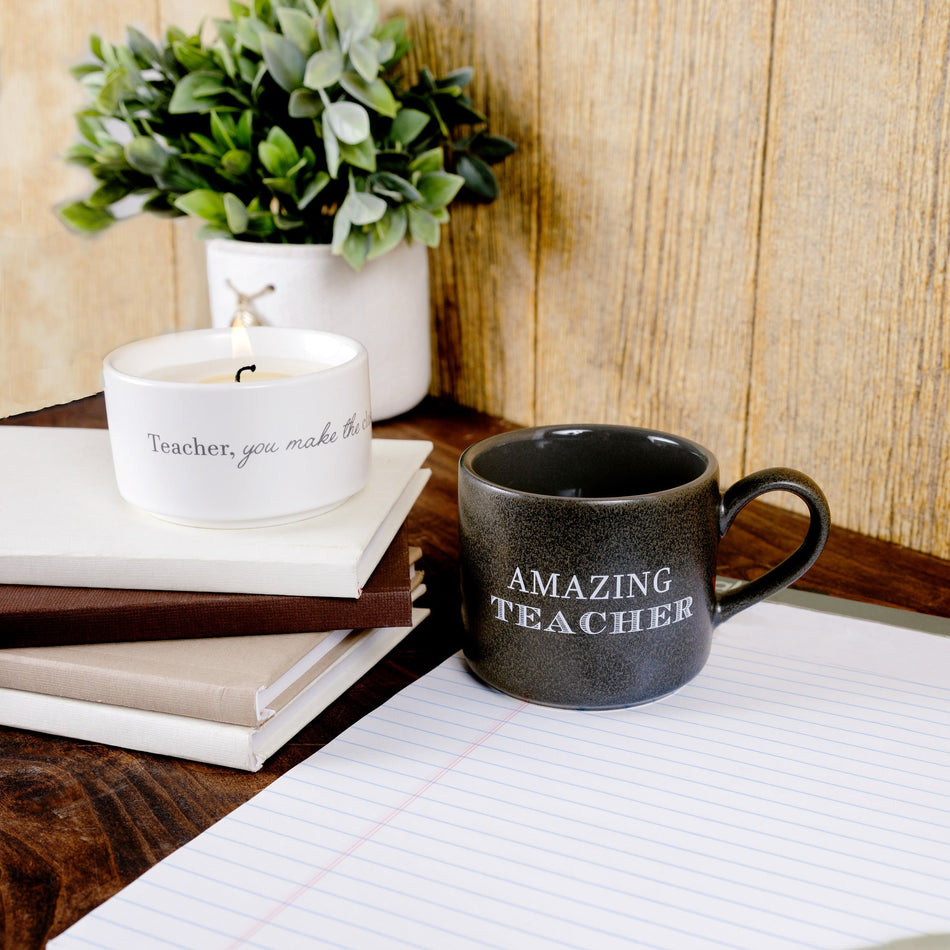 Teacher Stacking Mug and Candle Set 100% Soy Wax Scent: Tranquility by Anchor Christian Distributors, product view 2