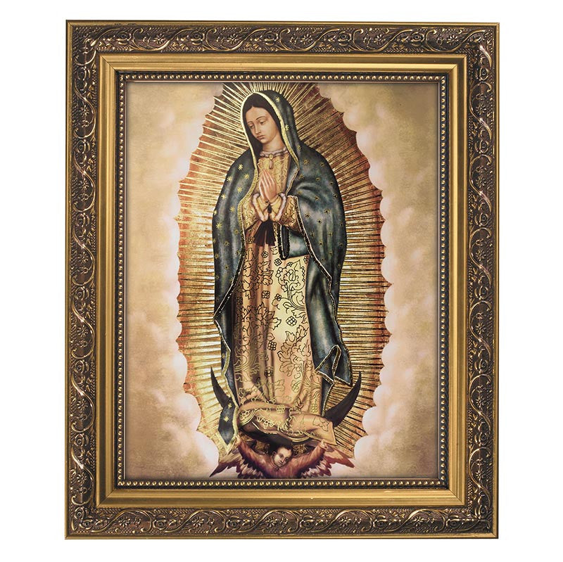 Our Lady of Guadalupe Gold Tone Framed Print (79-187)