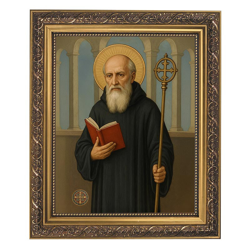 Saint Benedict the wise Framed print