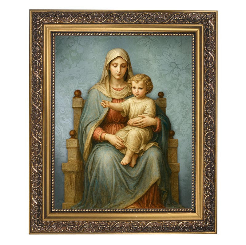 Madonna and Child Enthroned Framed print