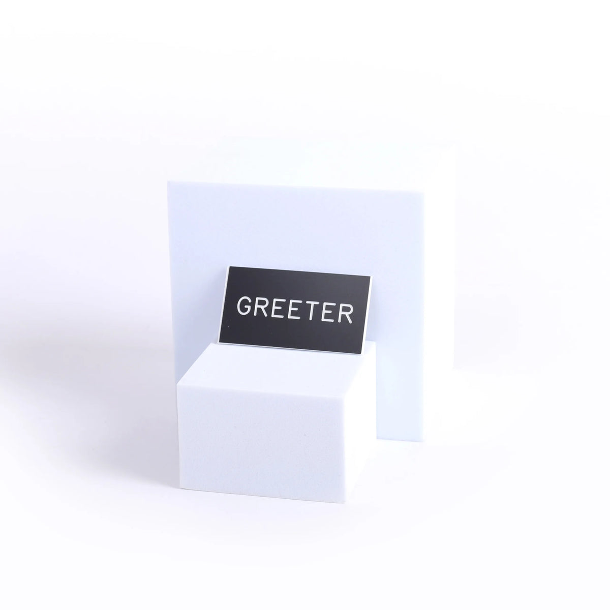 Badge Engraved Greeter Black Magnet by Swanson Christian Products