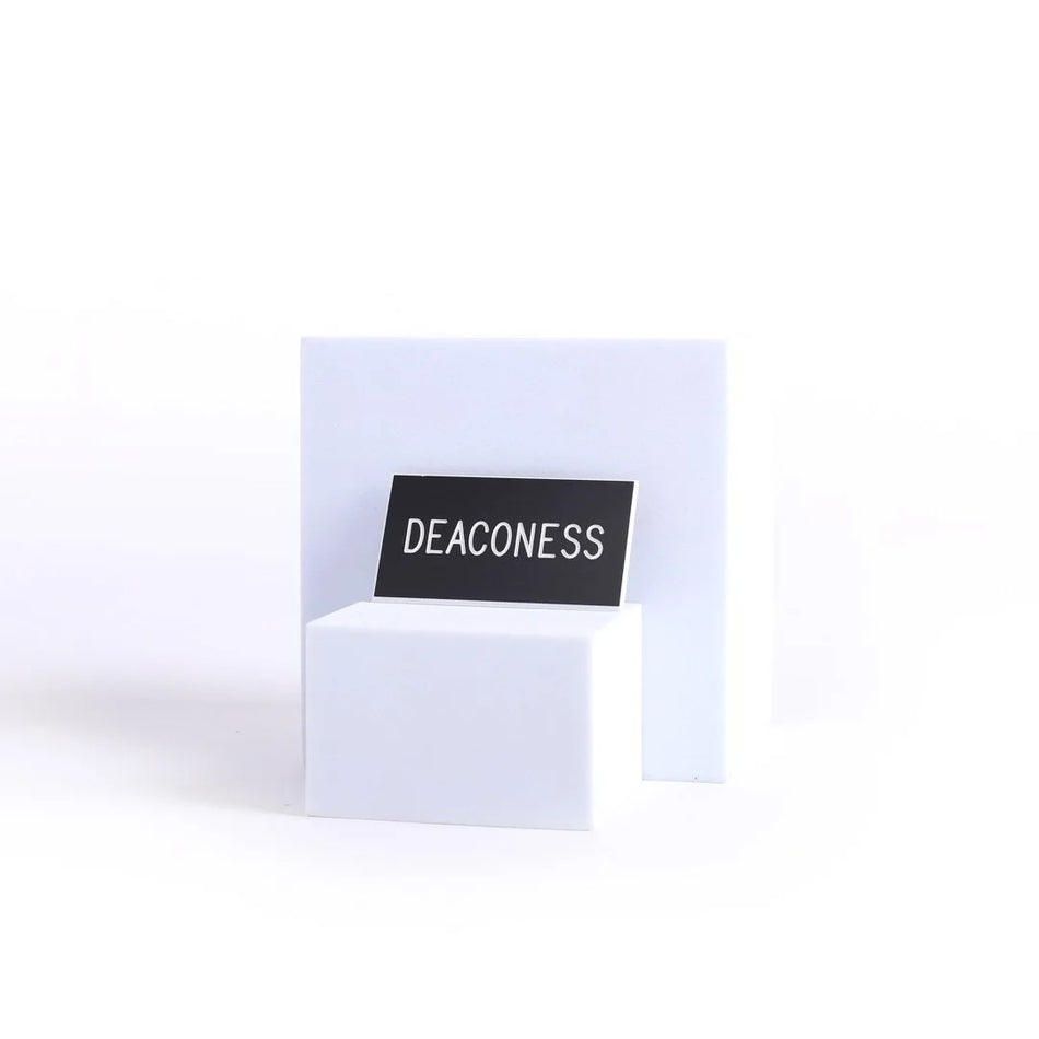 Gold and Black Deaconess Badge - Choose Fastener