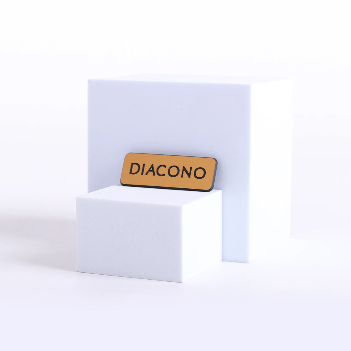 Badge Engraved - Spanish Contemporary Diacono - Gold Magnet by Swanson Christian Products