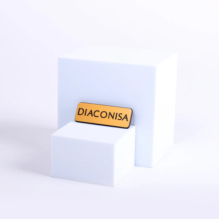 Badge Engraved - Spanish Contemporary Diaconisa - Gold Magnet by Swanson Christian Products