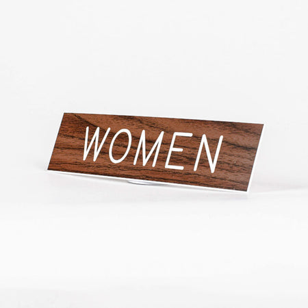 SIGN ENGRAVED WOMEN ADHESIVE BACK WALNUT