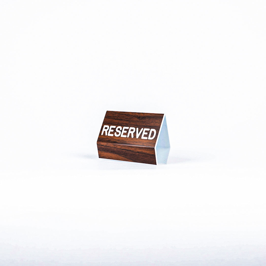 Sign Engraved Pew Reserved Walnut 3 X 4 by Swanson Christian Products