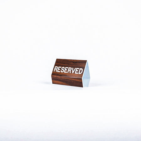 Sign Engraved Pew Reserved Walnut 3 X 4 by Swanson Christian Products